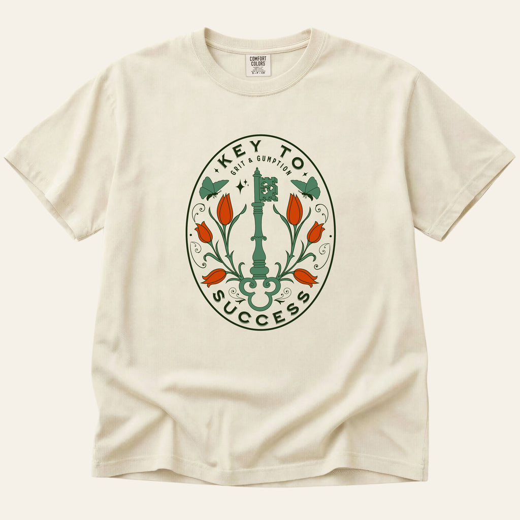 Key to Success T-Shirt (Floral)