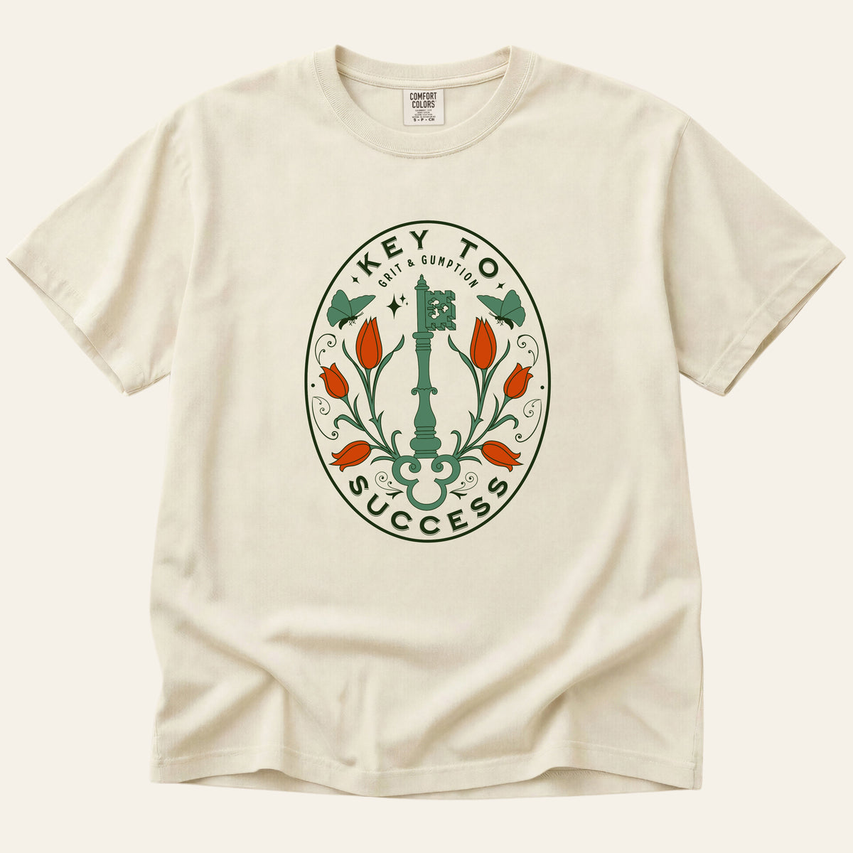 Key to Success T-Shirt (Floral)