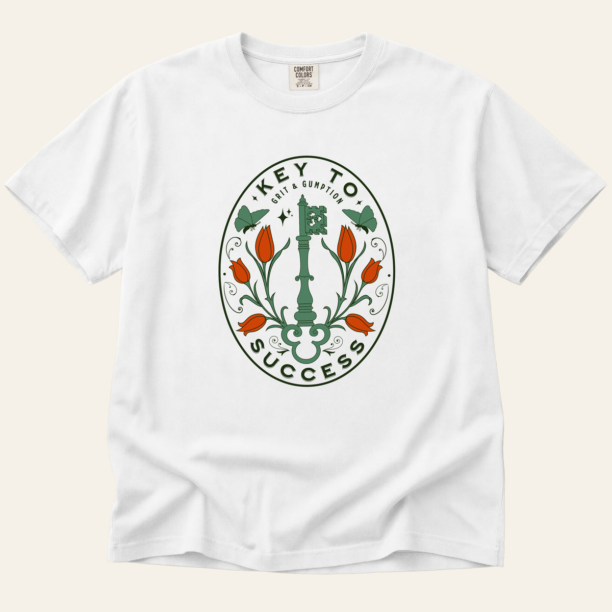 Key to Success T-Shirt (Floral)