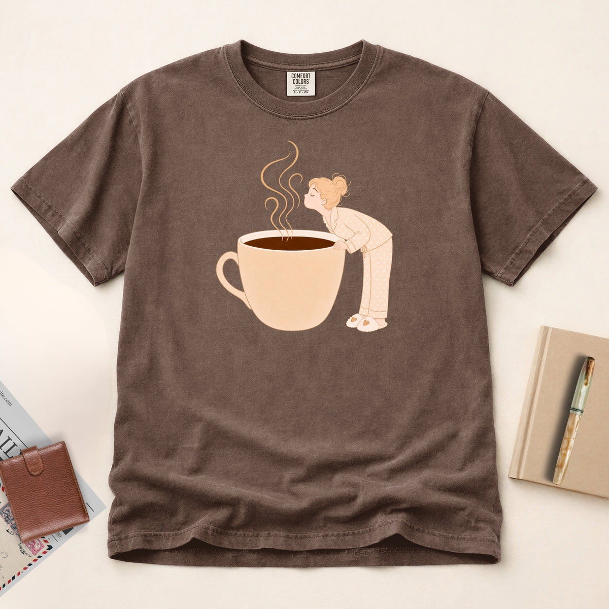 Wake Up and Smell the Coffee T-Shirt (Blonde)