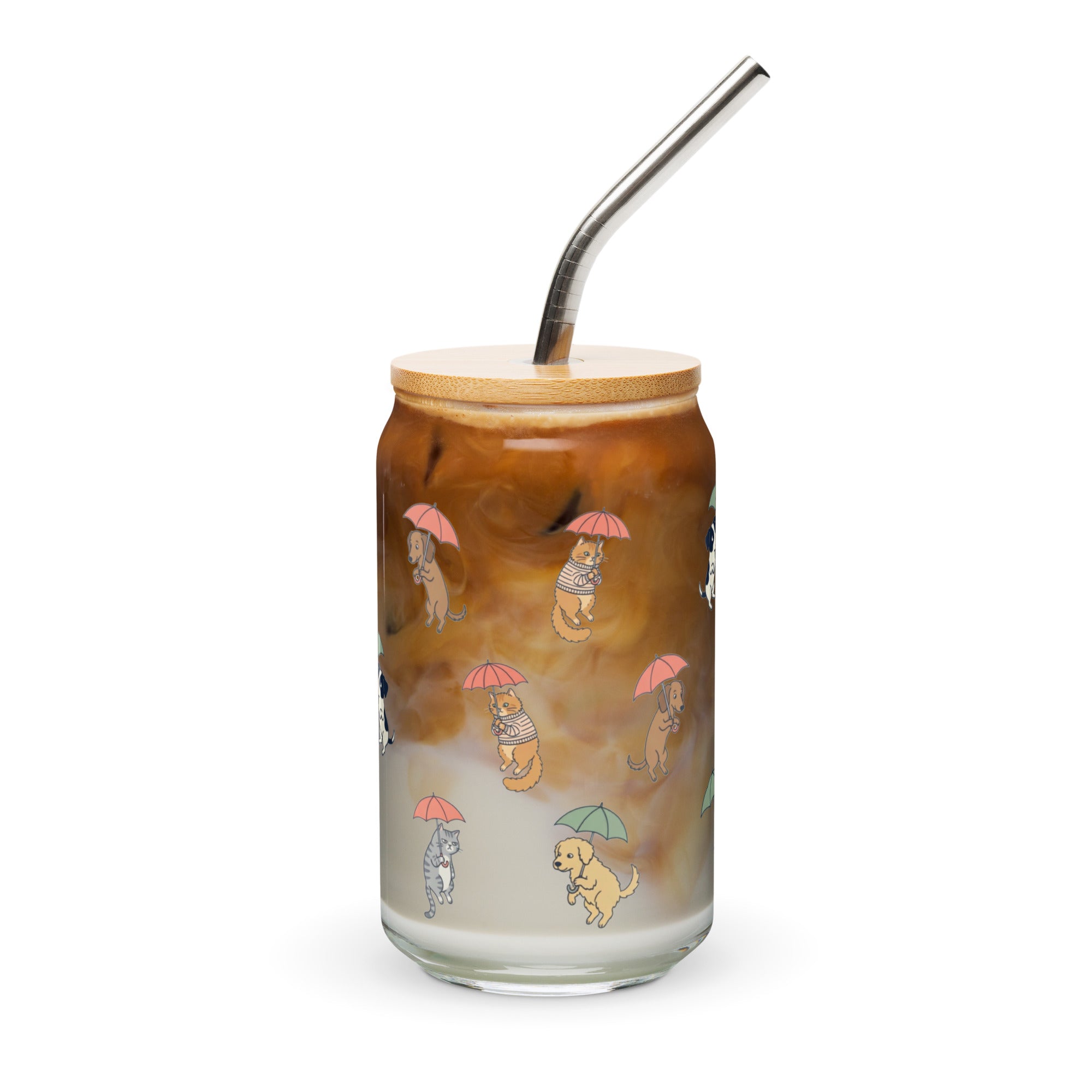 Raining Cats & Dogs Glass Tumbler