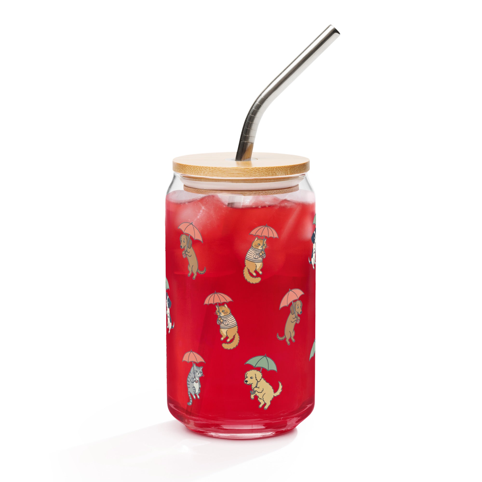 Raining Cats & Dogs Glass Tumbler