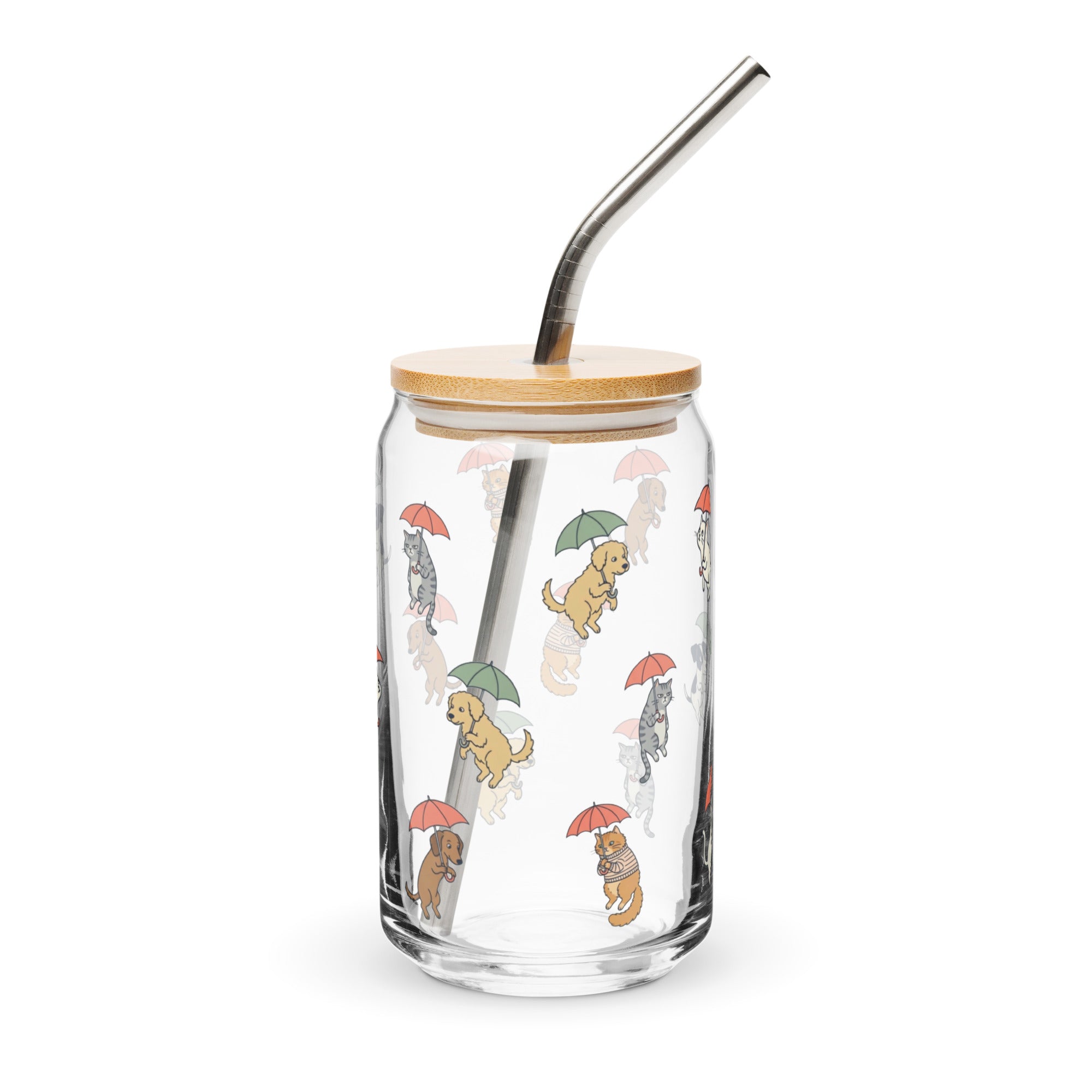 Raining Cats & Dogs Glass Tumbler