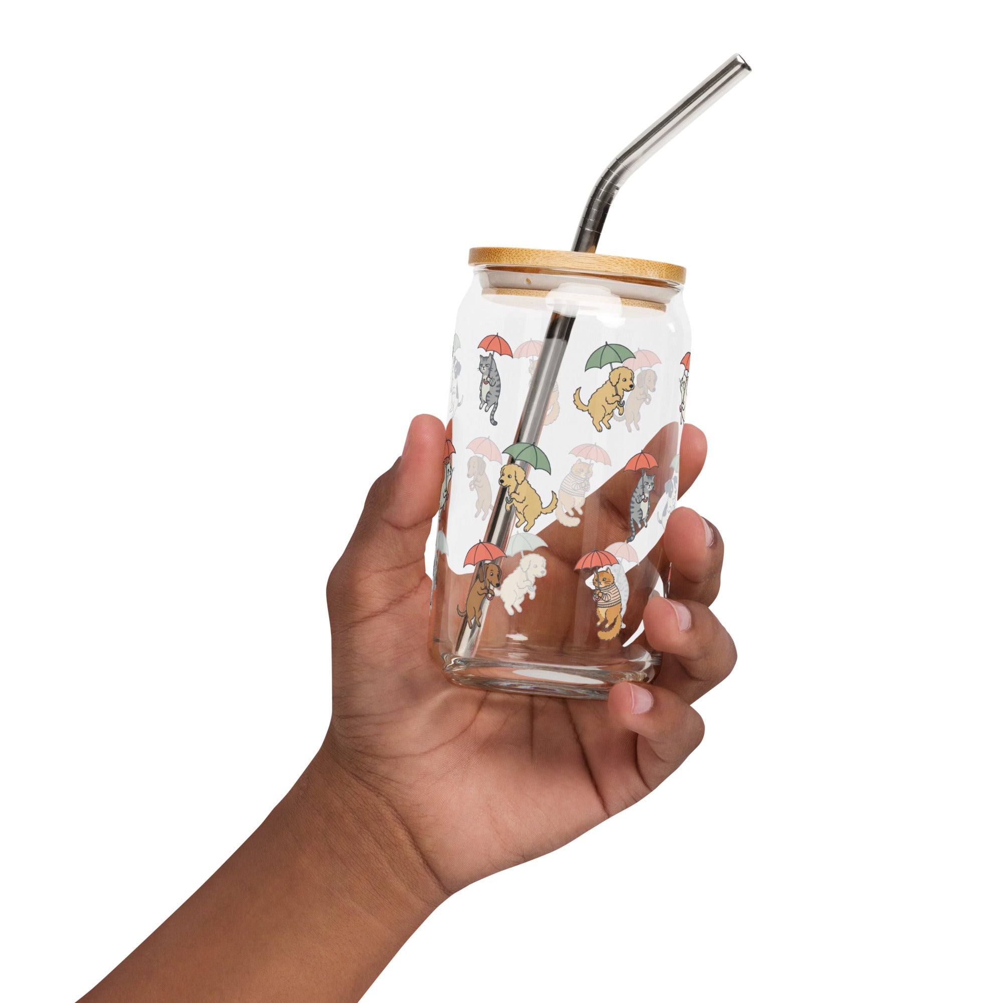 Raining Cats & Dogs Glass Tumbler