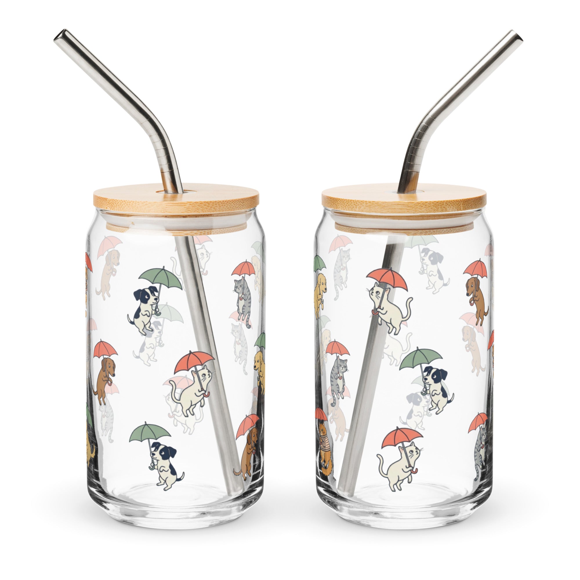 Raining Cats & Dogs Glass Tumbler